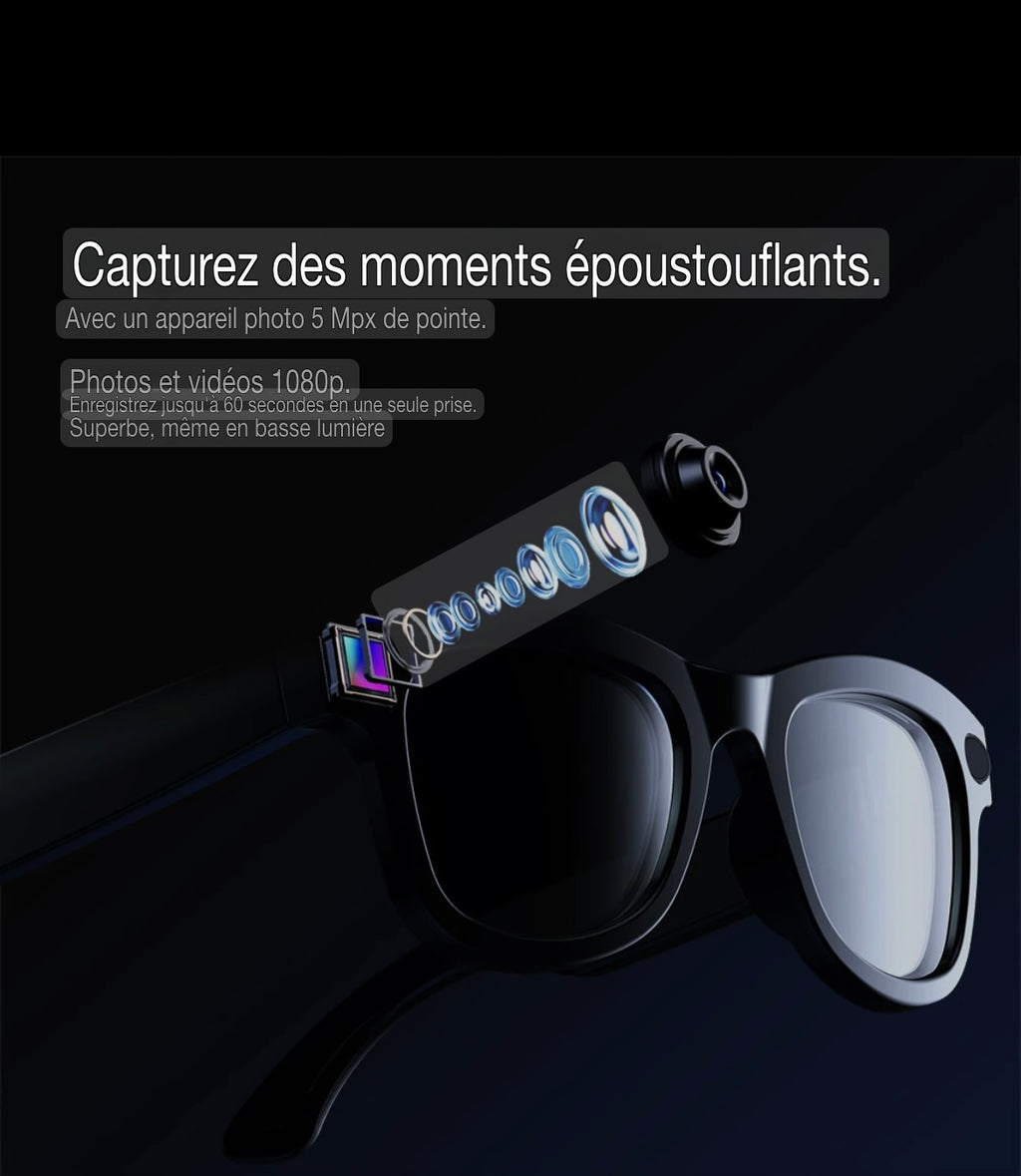 Xiaomi 4K HD AI Smart Glasses Chat GPT 100MP Camera Bluetooth Call 260Mah Battery Voice Assistant Control Smart Glasses 2025 New