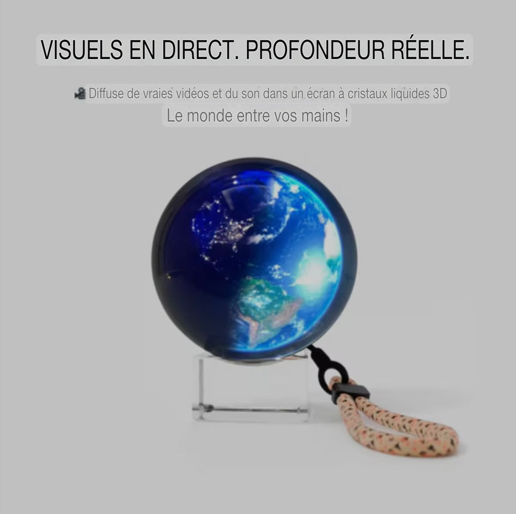 Customizable Video Glass Ball DIY Art Glass Ball Lamp - Spherical Pixel Display, Detachable Video and Sound Game Screen