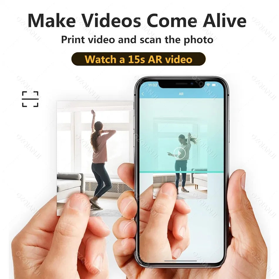 HPRT MT53 3Inch Zink Small Inkless Photo Printer Directly Connected to Mobile Phone with Color HD Restoration Suppor IOS Android