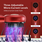 Electric Micro-Current Massage Comb 660Nm Red Light Hair Care Comb Kneading Relax Head Scalp Massager Blood Circulation