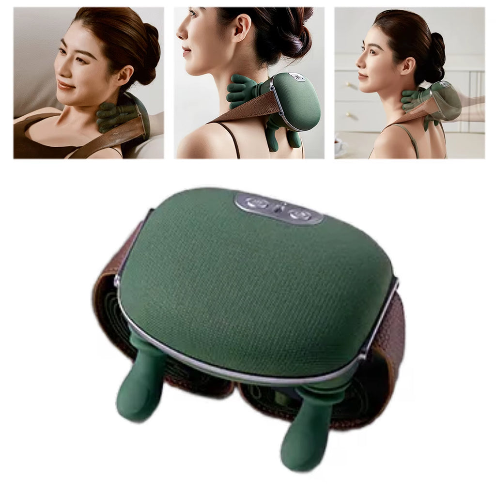 Cervical Massager Deep Tissue Shiatsu Electric Massager Rechargeable Kneading Massager Gifts for Mom Dad Men Women Her Him