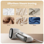 Portable Electric Clothes Steam Iron with Mite Removal & Self-Suction for Travel & Home